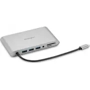 Usb centrmezgls Kensington Hub K33853Ww Full Hd Sudrabs Srebrzysty