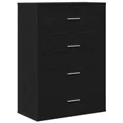 vidaXL bufete ar atvilktni melns ozols 60 x 31 84 cm skaidu plātne Bufet Czarny