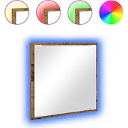 vidaXL spogulis Led vannas istabas vecs koks 40X8.5X37 cm inženierijas Lustro Stare drewno Drewno