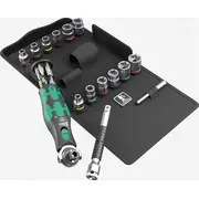 Wera instrumentu komplekts 8009 Zyklop kabatas 4 sprūdratu komplekts. metriskais/impēriskais Zestaw Pocket Set Ratchet Metric Imperial