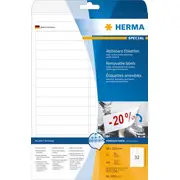 Герма Atzīmes odklejalne Movables A4. balts. matēts fotopapīrs. 800 gab. noapaļoti stūri 4209 Herma Etykiety papier matowy. szt.