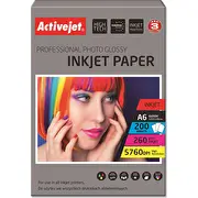 Activejet fotopapīrs A6 printerim Ap6260Gr200 Papier fotograficzny do drukarki