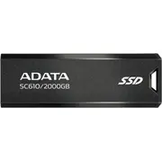 Adata Sc610 2Tb ārējais Ssd disks melns Sc610-2000G-Cbk/Rd Dysk Czarny