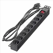 Alantec 8 melnās kontaktligzdas Pz081U3M Gniazd 3M czarny