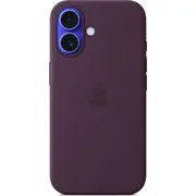 Apple iPhone 16 Silikoninis dėklas ar Magsafe Plum With