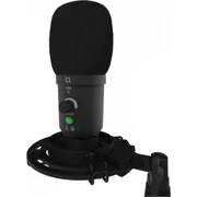 Aqirys mikrofons Voyager vadu melns Mikrofon przewodowy black