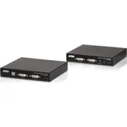 Aten Ce624 Usb 2.0 Dvi Dual Display Kvm paplašinātāja Hdbaset slēdzis Kvm-Extender