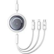 Baseus Usb-A  Usb-C microUSB Lightning kabelis balts P10368700211-02 Kabel Usb Usb-A