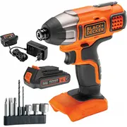 BlackDecker triecienuzgriežņu atslēga Impact Driver. 18V Bdcim18D1A 115Nm 1X2.0Ah Klucz udarowy Udar.