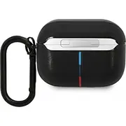 Bmw Bmap22Pvtk Airpods Pro vāciņš melns/melns Ādas izliekta līnija Cover czarny/black Leather Curved Line