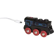 Brio Usb uzlādējama lokomotīve melna sarkana 33596 Lokomotywa akumulatorowa black/red