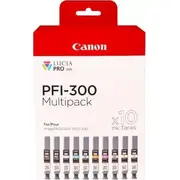 Canon tintes kasetņu Pfi-300 daudzkrāsu komplekts 10 gab. 4192C008 Tusz Zestaw wielokolorowy szt.