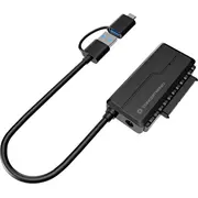Pocket Conceptronic Abby21B dzimuma mainītājs Usb Type-A Sata 22 kontaktu kabeļi. melni Zmieniacz kabli 22-Pin Czarny