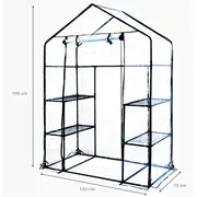 Dārznieks 143X73X195Cm. Pvc Szklarnia ogrodowa