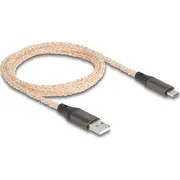 Delock 88164 Usb kabelis 2.0 1 m A C Caurspīdīgs Kabel Przezroczysty