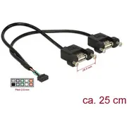Delock Usb ārējais  iekšējais. melns 84832 Zew. wew. 0.25M. Czarny