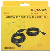 Delock Usb kabelis Usb-A  melns 82915 Kabel Usb-A Czarny