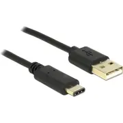 Delock Usb kabelis Usb-A  melns 83327 Kabel Usb-A Usb-C Czarny