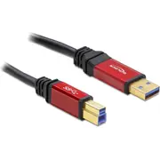 Delock Usb kabelis Usb-A  sarkans. melns 82758 Kabel Usb-A microUSB Czerwony Czarny