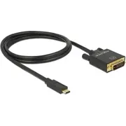 Delock Usb kabelis Usb-C  Dvi-D melns 85320 Kabel Usb-C Czarny