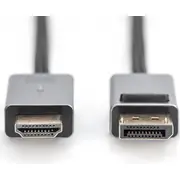 Digitus Displayport  Hdmi kabelis pelēks Db-340202-030-S Kabel Displayport 3M szary