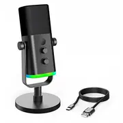 Dinamiska pētījuma mikrofons smalks Am8 pastiprinātājs Usb/Xlr Rgb Gaming Pnp Mikrofon dynamiczny studyjny Fifine Ampligame gamingowy
