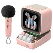 Divoom Ditoo rozā Bluetooth pikseļu skaļruņu māksla. Ditoo-5M pink Pixel Art.