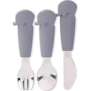 Eco Rascals Ecorascals Ziloņu galda piederumu komplekts Silver viens izmērs Zestaw one size