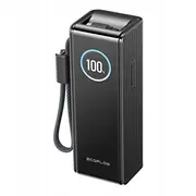 Ecoflow Rapid Powerbank 25 000 Mah. 170 W Įmontuoti 100 Kabeliai. mAh. kabeliai.