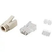 Equip 121176 Rj-45 spraudnis Caurspīdīgs. Balts Wtyczka Przezroczysty.