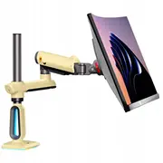 F7-Xd Sunrise Yellow Rgb fona apgaismojums Spēcīgs spēļu galda stiprinājums lieliem 32-60 collu monitoriem Gamingowy mocny uchwyt biurkowy do cali