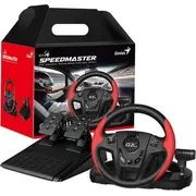 Genius Gx Gaming Speedmaster stūre. stūre ar pedāļiem un izmaiņu izmantošana skriešanas. 13 krāna. Usb. sarkanā melnā krāsā Kierownica Speedmaster. kierownica zmiany 13Przycisk. czerwono-czarny