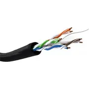 Goobay Cat 6 gaisvadu tīkla kabelis. U Utp. melns kabeļa garums 100 m Kabel sieciowy napowietrzny. U/Utp. czarny kabla