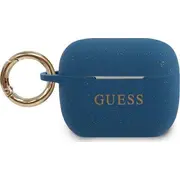 Guess Guacapsilglbl Silikona Glitter aizsargmaciņš priekš Airpods Pro. tumši zils Etui ochronne Silicone do Pro granatowe