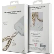 Guess Guoucbmc4Md universāla liela rokas siksna zelta/zelta 4G šarms Universal Big Hand Strap Charm