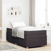 Gultas rāmis Cits tumši brūns 90 x 200 cm Lumarko audums Ramka Inny tkanina