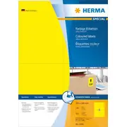 Herma krāsainas etiķetes. matēts dzeltens papīrs. 400 gab. 4396 Etykiety kolorowe A4. papier matowy szt