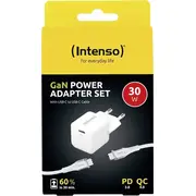 Intenso strāvas adapteris Usb-C ar kabeli Zasilacz Power Adapter 30W. mit Usb-C-Kabel