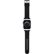 Karls Lāgerfelds Karla Lāgerfelda siksniņa Klawlslkcnk Apple Watch 42/44/45/49Mm melna/melna 3D gumijas KarlChoupette galviņas Karl Lagerfeld Pasek czarny/black strap Rubber Heads