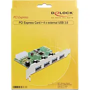 Kontroler Delock Pcie 2.0 x1 4X Usb 3.0 89363