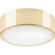 Lamkur griestu lampa Dante 43883 moderna metāla stikla abažūrs 1X60W E27 zelts/balts Lampa sufitowa plafon nowoczesny metalowy szklany klosz
