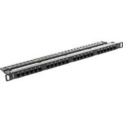 Lanberg Patch panelis 0.5U 19 24X Rj-45 Black Ppu6-0024-B Panel Kat.6 Czarny