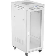 Lanberg skapis Standing Rack instalācijas 19 27U 600X800 pelēkas perforētas durvis Lcd Flat pack Szafa instalacyjna szara drzwi perforowane