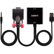 Lindy Adap Vga un audio uz Hdmi pārveidotāja Usb adapteris Adapter VgaAudio to Konverter
