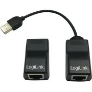 Logilink Ua0021D Usb adapteris Usb  Rj45 melns Adapter Czarny