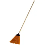 Mega Sadzīves birste ar koka kātu 120Cm oranža 32061 Szczotka gospodarcza drewnianym trzonem