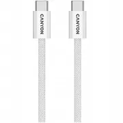 Onwire C-C 60W magnēts pīts 1M balts 60Mg Magnet Braided White