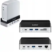 Orico Minidock dokstacija ar Ssd cietā diska nodalījumu sudraba Stacja 10W1 na dysk twardy srebrna