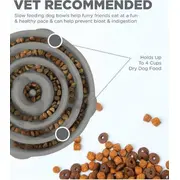 Outward Hound Fun Feeder Palēnināt bļoda pelēka 69892