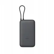 Powerbank ar Xiaomi Power Bank 20000Mah tumši pelēks kabelis kablem Ciemnoszary